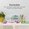 IRIS USA 10 Pack Small/Medium/Large Plastic Hobby Art Craft Supply Organizer Storage Containers with Latching Lid, for Pencil Case, Lego, Crayon, Ribbons, Tape, Beads, Sticker, Yarn, Stackable, Clear